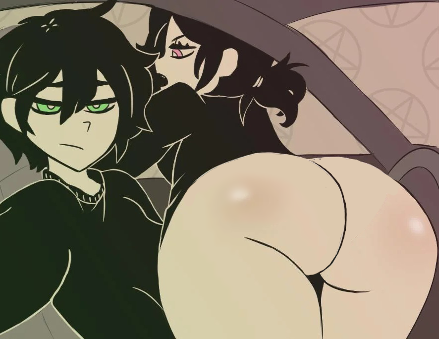 1boy 1boy1girl 1girls :3 andrew_graves ashley_graves ass big_ass big_butt black_hair bottomless brother_and_sister butt butt_blush butt_focus car clothed dat_ass edit edited female female_focus green_eyes he_wants_to_order human incest male meme messy_hair pale_skin pink_eyes she_wants_to_order siblings tagme textless textless_version the_coffin_of_andy_and_leyley