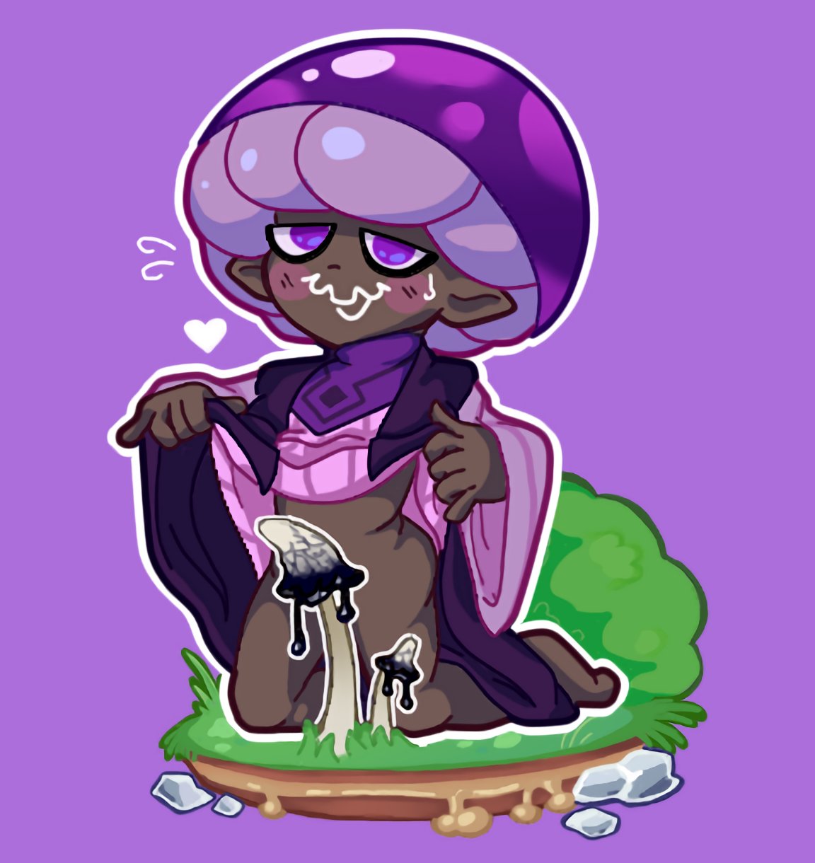 1cuntboy 2023 artist_request cookie_run cuntboy dark-skinned_cuntboy dark_skin femboy feminine feminine_cuntboy feminine_intersex intersex mushroom poison_mushroom_cookie