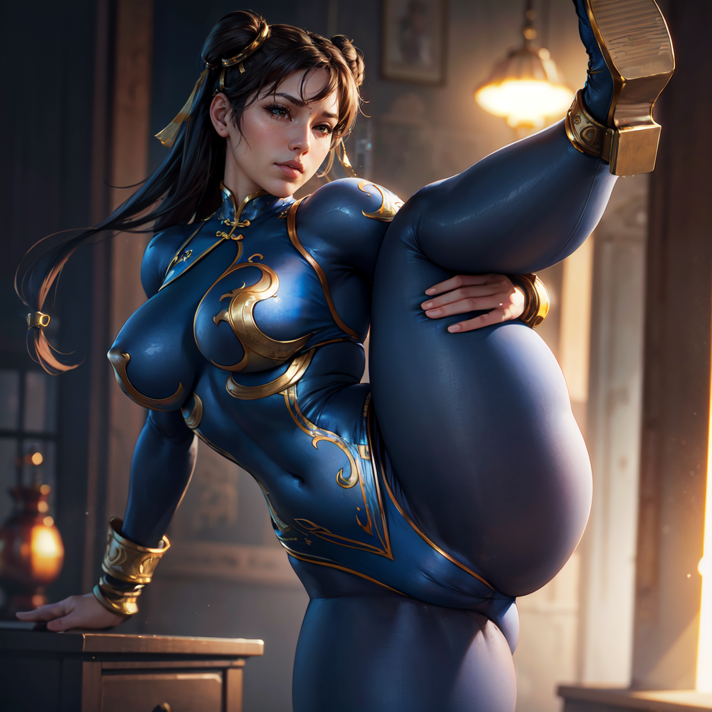 ai_generated asian big_ass big_breasts capcom chun-li pussy_visible_through_clothes skin_tight street_fighter thick_thighs vilacrym