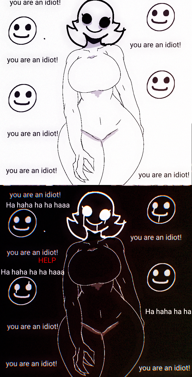 analog_horror anthro big_thighs black_and_white cursed huesosdry malware malware_(disambiguation) malware_(technology) malware_girl nightmare_waifu smile smiling smiling_at_viewer tagme thick_thighs you_are_an_idiot!