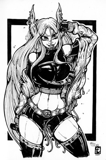 black_and_white booty_shorts exposed_shoulders fishnets full_lips gloves hip_dips large_breasts makini_draws midriff miruko my_hero_academia rabbit_ears rumi_usagiyama small_ribcage smile solo thin_waist upturned_eyes zettai_ryouiki