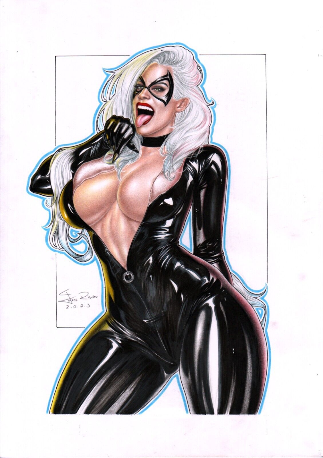 1girls, 2023, alluring, black cat (marvel), bodysuit, breasts, curvaceous, curvy body, curvy female, curvy figure, ed benes studio, enticing, felicia hardy, female, female focus, gesiel ribeiro, hi res, highres, huge breasts, latex suit, marvel, marvel comics, seducing, seductive look, skin tight, solo female, solo focus, spider-man (series), teasing, teasing viewer, temptation, tempting, tempting viewer, voluptuous, voluptuous female