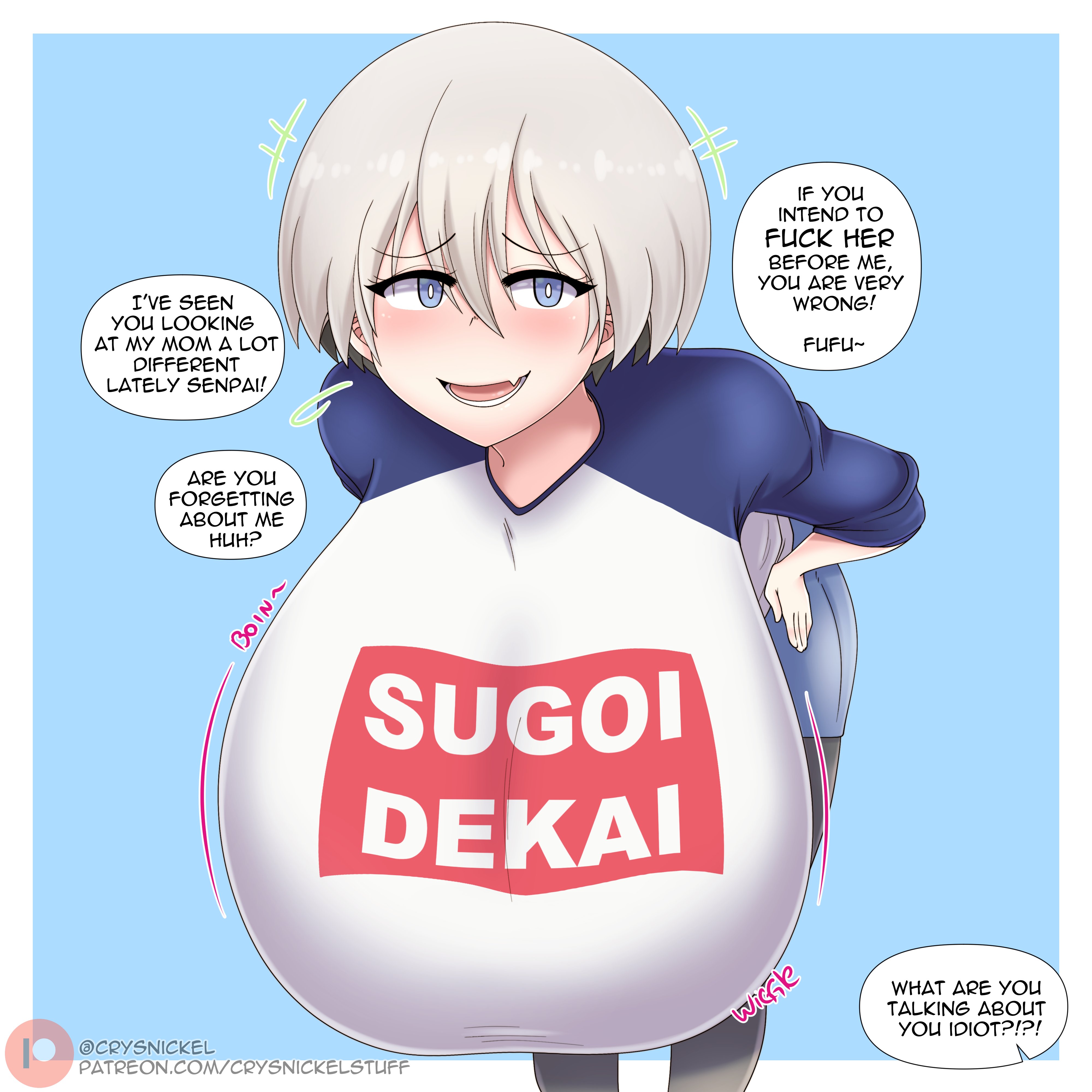 1girls, big breasts, breasts, crysnickel, female, female only, huge breasts, large breasts, solo, uzaki hana, uzaki-chan wa asobitai!