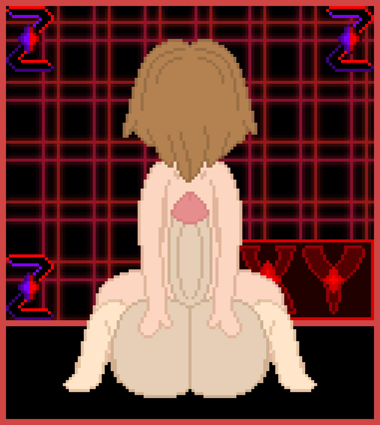 2d 2d_(artwork) 2d_artwork bete_noire big_balls big_penis chara color female futa_on_female futanari glitchtale huge_balls huge_cock pixel_art self_upload sitting tagme undertale undertale_(series) undertale_au z!betty zixy