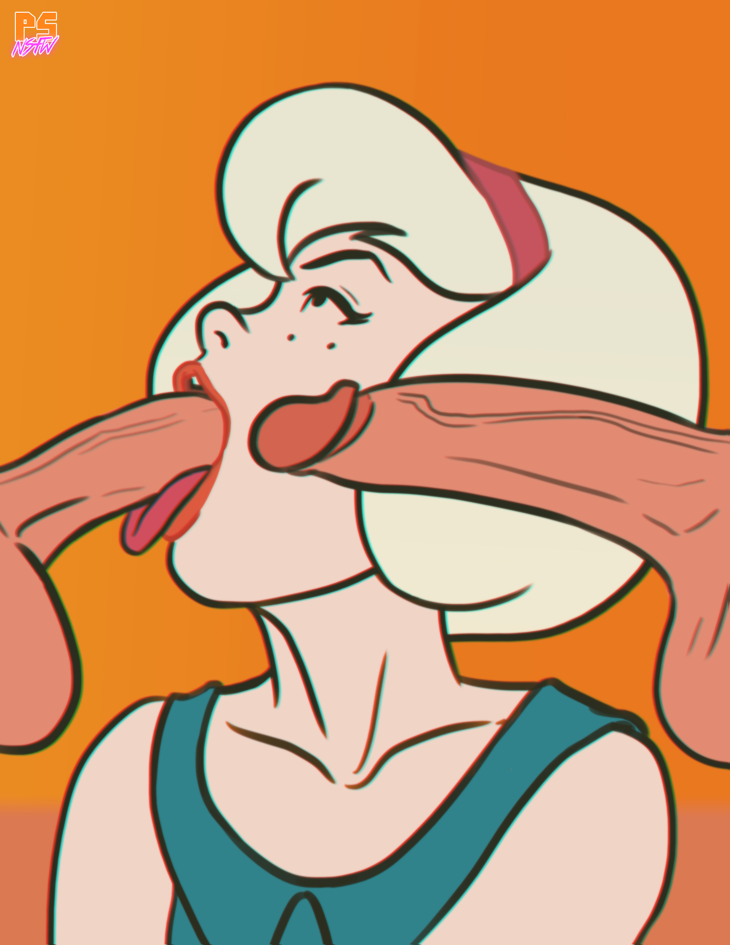 1girls, 2018, 2boys, archie comics, blowjob, fellatio, female, freckles, humanoid, male, mmf threesome, oral, partial male, penis, platinum blonde hair, pumpkinsinclair, sabrina spellman, sabrina the teenage witch, sex, threesome, tongue, white hair