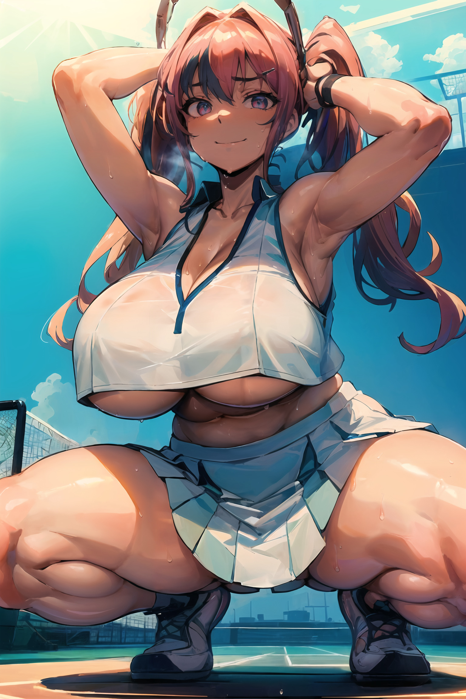 1girls, ai generated, azur lane, breasts, bremerton (azur lane), curvaceous, curvy body, curvy female, curvy figure, female, female focus, female only, hi res, huge breasts, seductive look, squatting, stable diffusion, voluptuous, voluptuous female