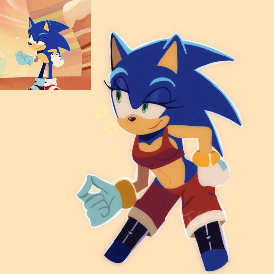 blue_body blue_fur blue_hair blue_skin clothing cute exposed_torso flat_chest footwear genderswap_(mtf) gloves green_eyes handwear medium_breasts rule_63 sega simple_background smile smiling smirk smirking sonic_(series) sonic_colors sonic_the_hedgehog sonic_the_hedgehog_(series) sonique_the_hedgehog sports_bra sportswear tagme thecykox29! tomboy white_gloves