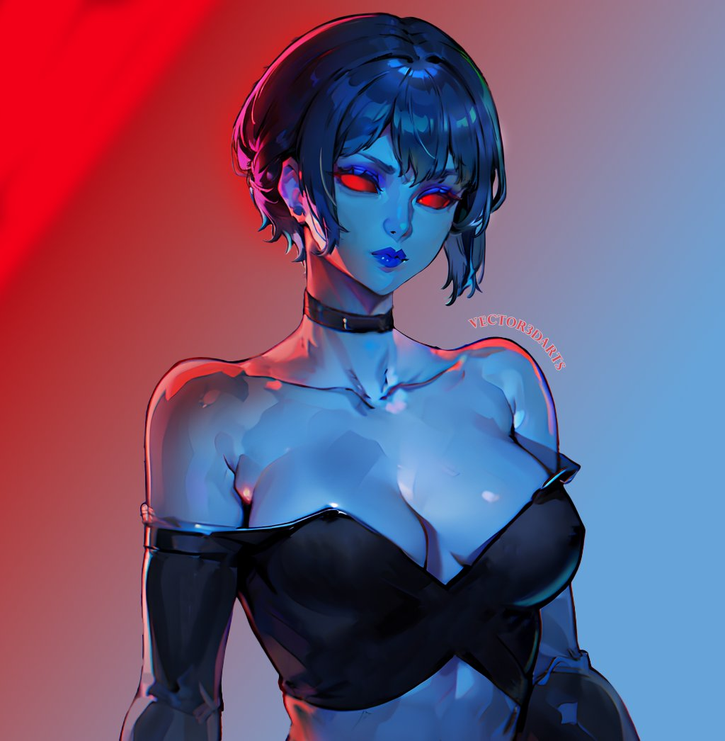 1girls 2d alien alien_girl alien_humanoid athletic_female big_breasts blue-skinned_female blue_body blue_skin blush breasts breeding_slave che'rri chiss clothed clothing female female_focus horny_female loose_clothes original_character red_eyes safe_for_work sex sfw short_hair slave smaller_female solo solo_female star_wars star_wars:_the_old_republic vector3darts