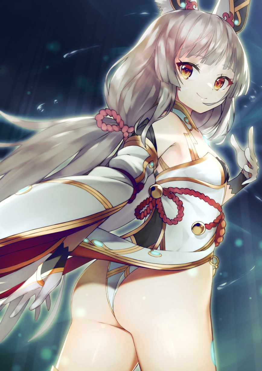 ass, breasts, cat girl, catgirl, core crystal, female, female only, nia, nia (xenoblade), nintendo, rindoriko, sideboob, solo, tagme, xenoblade (series), xenoblade chronicles 2