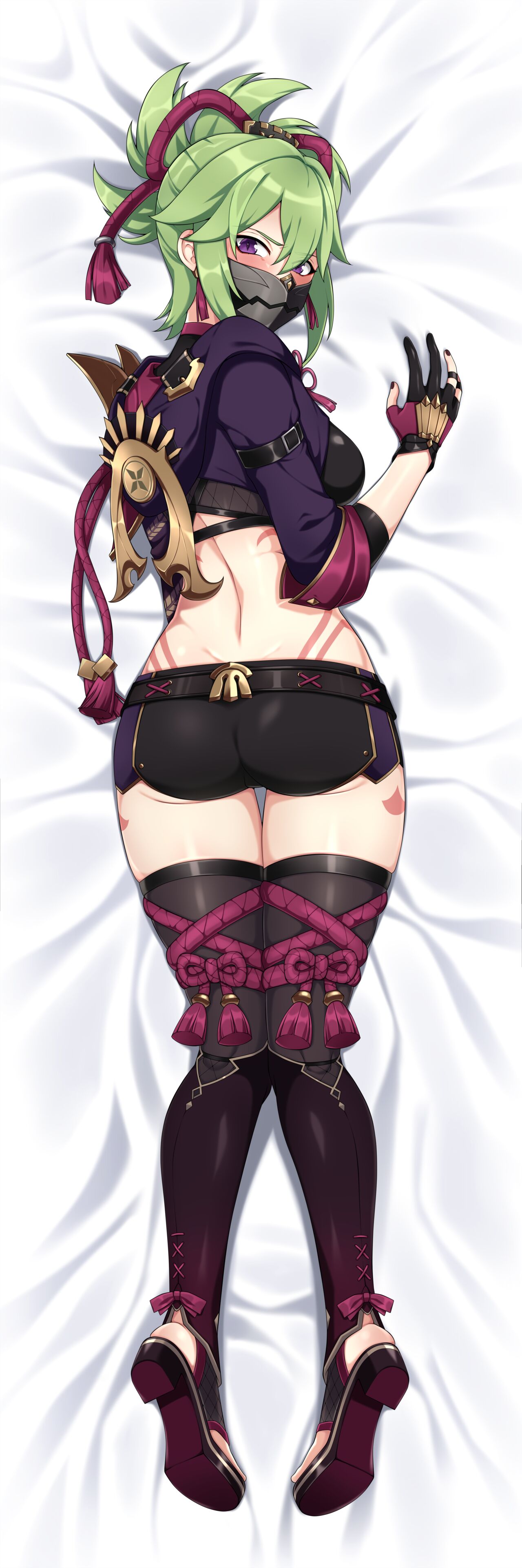 1girls, dakimakura, female, fully clothed, genshin impact, kuki shinobu, lindaroze
