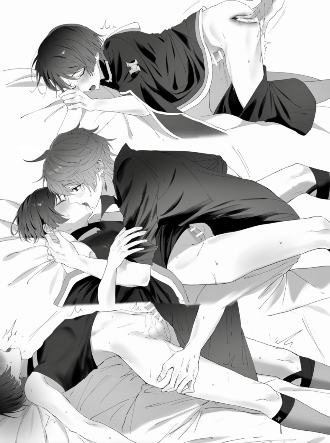 anal fingering, bishonen, childe (genshin impact), gay, genshin impact, male, male only, scaramouche (genshin impact), skinny, tartaglia (genshin impact)