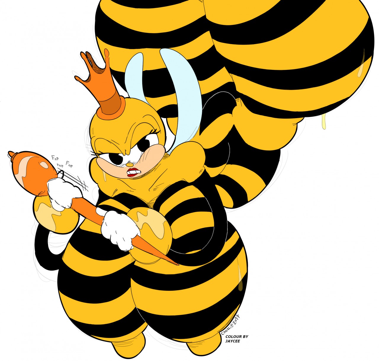 ass, big ass, big breasts, breasts, breasts bigger than head, colored, cuphead (game), female, female only, huge ass, huge breasts, hyper, hyper ass, hyper breasts, hyper hourglass, large ass, large breasts, naked, nude, rumor honeybottoms, tasteofchoklit