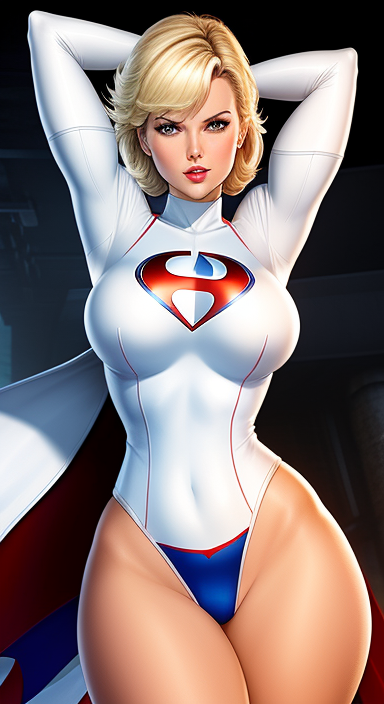 ai_generated dc dc_comics dezgo_ai kara_zor-el karen_starr power_girl solo wide_hips