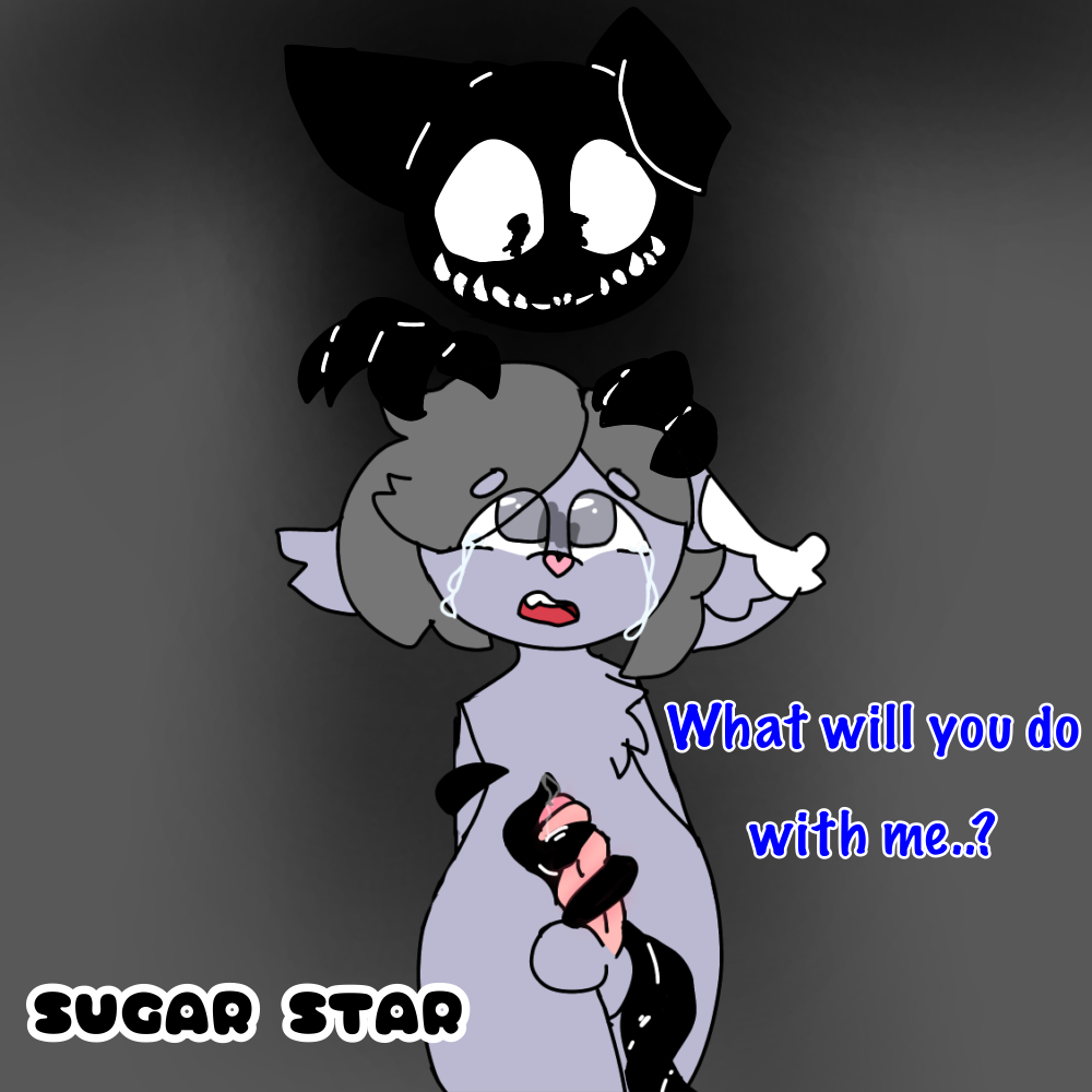 anthro canid canine canis cassy_(sugar_star) cock_and_ball_torture domestic_dog duo genital_torture goo_creature male mammal nightshade_(sugar_star) slime sugar_star_mlp tentacle