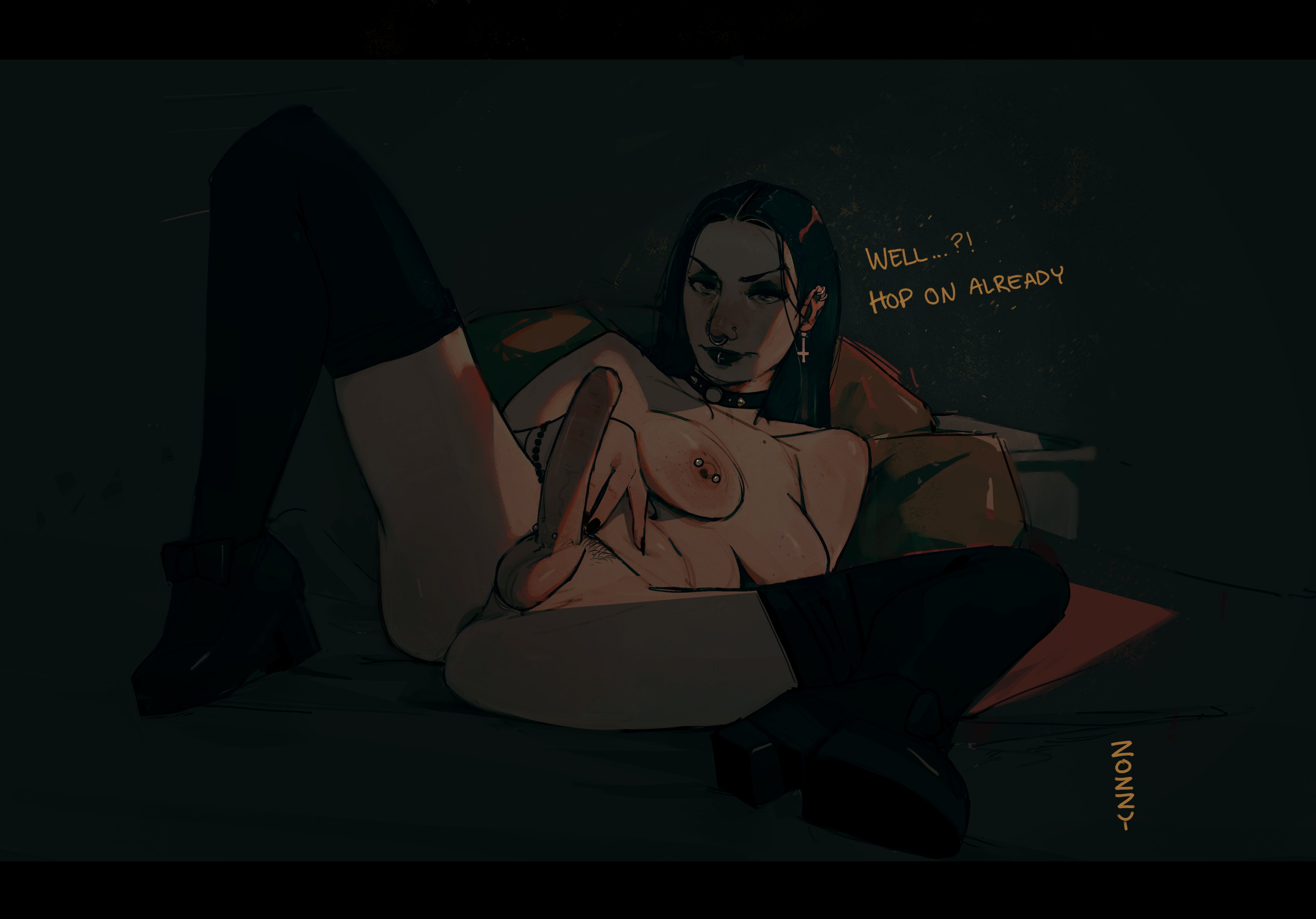 1futa, futa only, futanari, intersex, penis, piercing, tagme, zozzy (sauceleg)