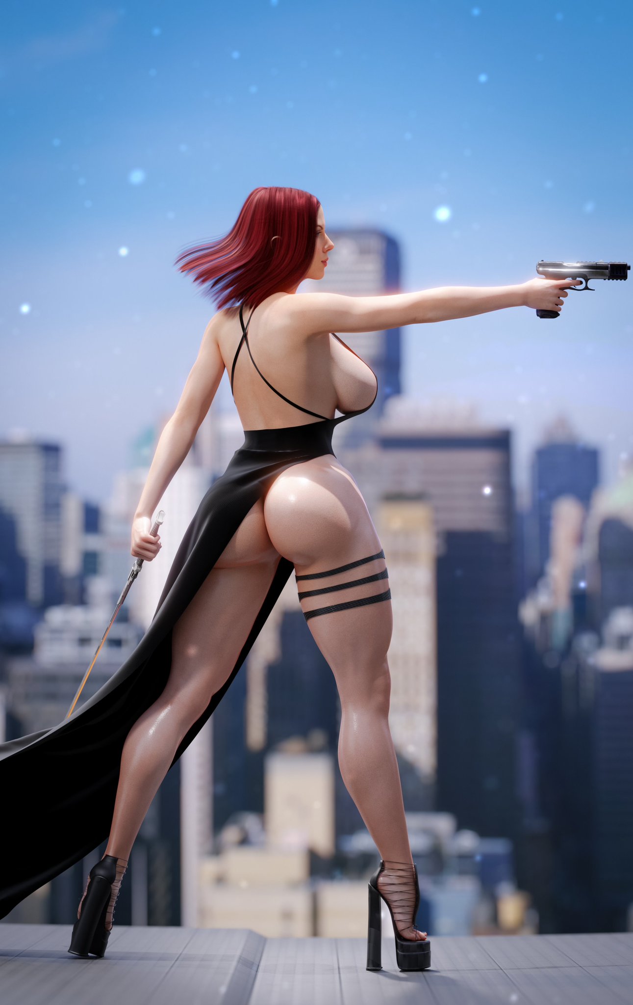 1girls 3d ass athletic athletic_female avengers babayaga0f bare_arms big_ass big_breasts big_butt black_clothing black_dress black_widow_(marvel) bottom_heavy breasts bubble_ass busty curvy dat_ass digital_media_(artwork) dress eyebrows eyelashes eyes female female_focus female_only fit fit_female full_body gun hair heels heroine high_heels hips holding_gun holding_weapon hourglass_figure huge_ass huge_breasts huge_butt human large_ass large_breasts large_butt legs light-skinned_female light_skin lips makeup marvel marvel_cinematic_universe marvel_comics mature mature_female natasha_romanoff no_bra open_toe_shoes outdoors outside pawg pistol red_hair redhead revealing_clothes round_ass scarlett_johansson sky solo spy standing superheroine thick thick_ass thick_legs thick_thighs thigh_strap thighs tiptoes toes toned toned_female top_heavy upper_body very_high_heels voluptuous waist weapon wide_hips