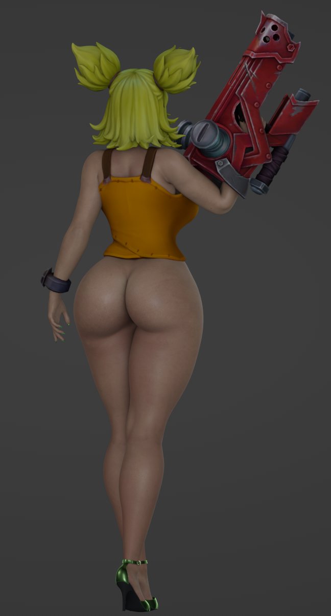 1girls, 3d, 3d (artwork), 3d model, ass, ass focus, backwards, big ass, chaunguyen, female, green hair, heels, high heels, huge ass, league of legends, posing, riot games, solo, solo female, solo focus, turned around, voluptuous, voluptuous female, wide hips, zeri (league of legends)