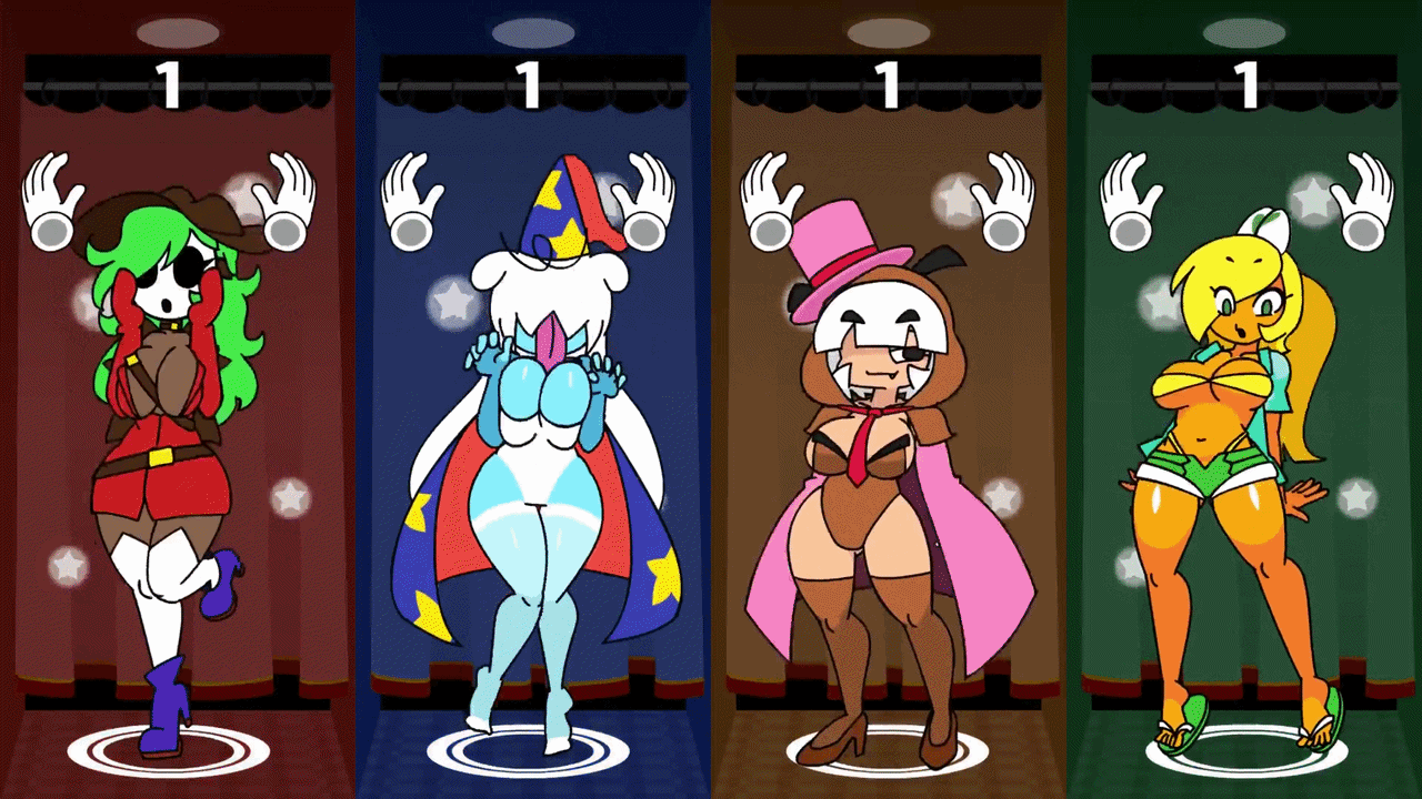 4girls animated assisted_exposure barefoot blonde_hair blue blue-skinned_female blue_eyes blush blush_lines blushing blushing_lines boo_(mario) boo_girl_(minus8) breasts brown-skinned_female brown_skin busty clothing dark-skinned_female dark_skin embarrassed embarrassed_nude_female enf feet female female_focus forced_nudity full_body ghost ghost_girl gif goomba goomba_girl green_eyes green_hair koopa koopa_girl large_breasts leg_lift light-skinned_female light_blue_body light_blue_skin light_skin long_hair looking_at_viewer mario_(series) mario_party medium_breasts minus8 multiple_females multiple_girls new_super_mario_bros._2 nintendo no_bra no_clothes no_clothing no_panties no_shoes one_leg_up orange_skin panties paper_mario pigeon-toed short_hair shy_expression shy_face shy_gal standing stockings suddenly_naked thighhighs tiptoes toes white_hair white_mask yellow_hair
