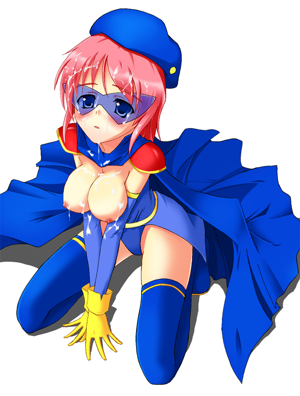 1girls beret blue_eyes blue_mage blush breasts cape cum cum_on_body cum_on_breasts cum_on_chest cum_on_clothes cum_on_face cum_on_hair cum_on_upper_body elbow_gloves facial female female_only final_fantasy final_fantasy_five final_fantasy_v glasses gloves hat human lenna_charlotte_tycoon leotard nipples pink_hair short_hair shoulder_pads sitting solo tekuteku_(uchouten) thighhighs