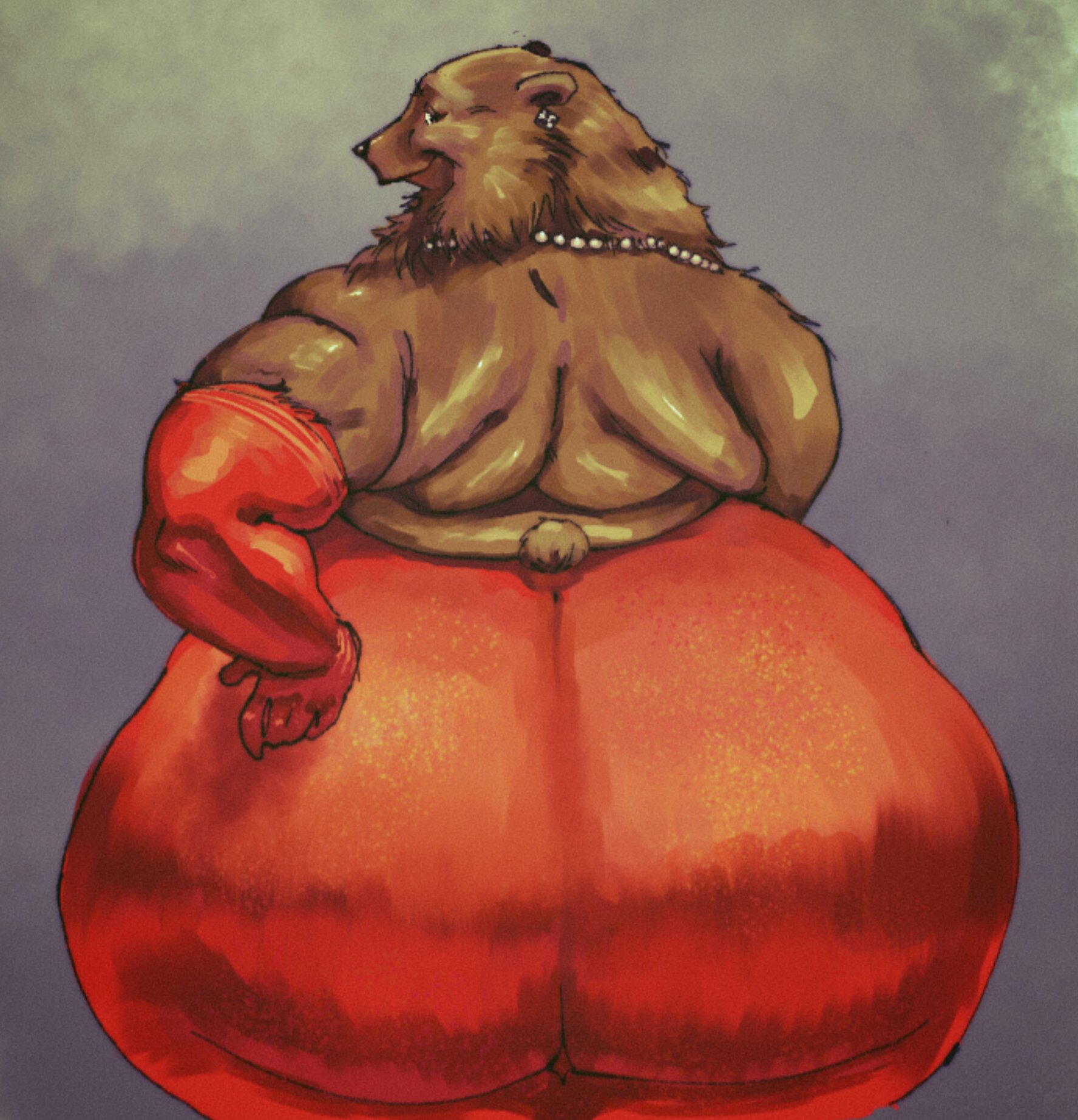 1girls, anthro, bbw, bear, bear girl, bear tail, big ass, character request, chubby, chubby female, dress, dudeman80085, elbow gloves, evening gloves, fat, fat arms, fat ass, female, forbes, forbes russian bear, furry, furry female, gigantic ass, huge ass, lipstick, long gloves, looking at viewer, looking back, necklace, opera gloves, overweight, overweight female, plump, rear view, red dress, red lipstick, seductive, seductive smile, solo, thick thighs