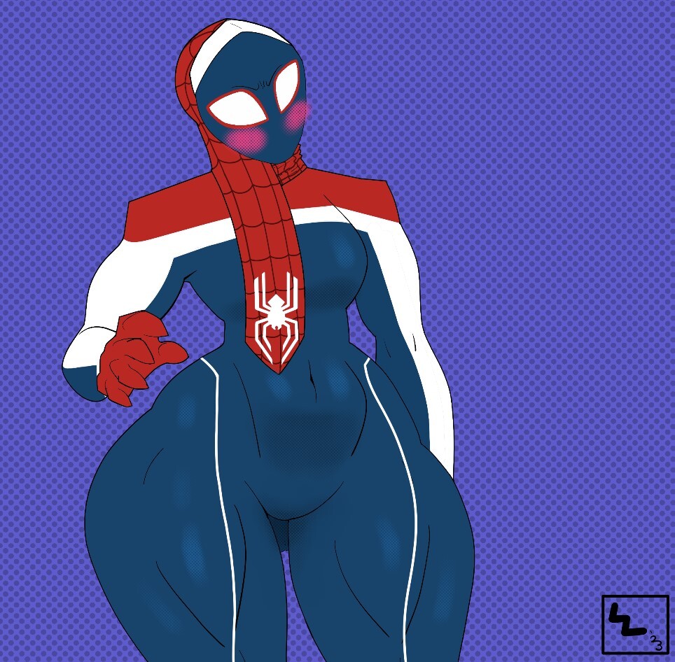 1girls ass background_spider-people big_ass blush blushing blushing_at_viewer curvy curvy_female curvy_figure female female_focus female_only hijab lxndxntxwn malala_windsor marvel marvel_comics solo solo_female solo_focus spider-man:_across_the_spider-verse spider-man_(series) spider-uk textless_version thick_thighs thin_waist thunder_thighs tomboy wide_hips