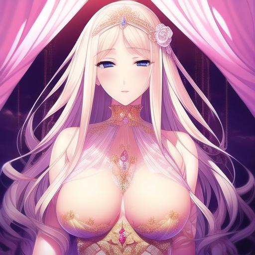 1girls ai_generated big_breasts crown female female_only lace low_cut_dress oc original original_character princess queen royalty see-through solo white_dress white_rose