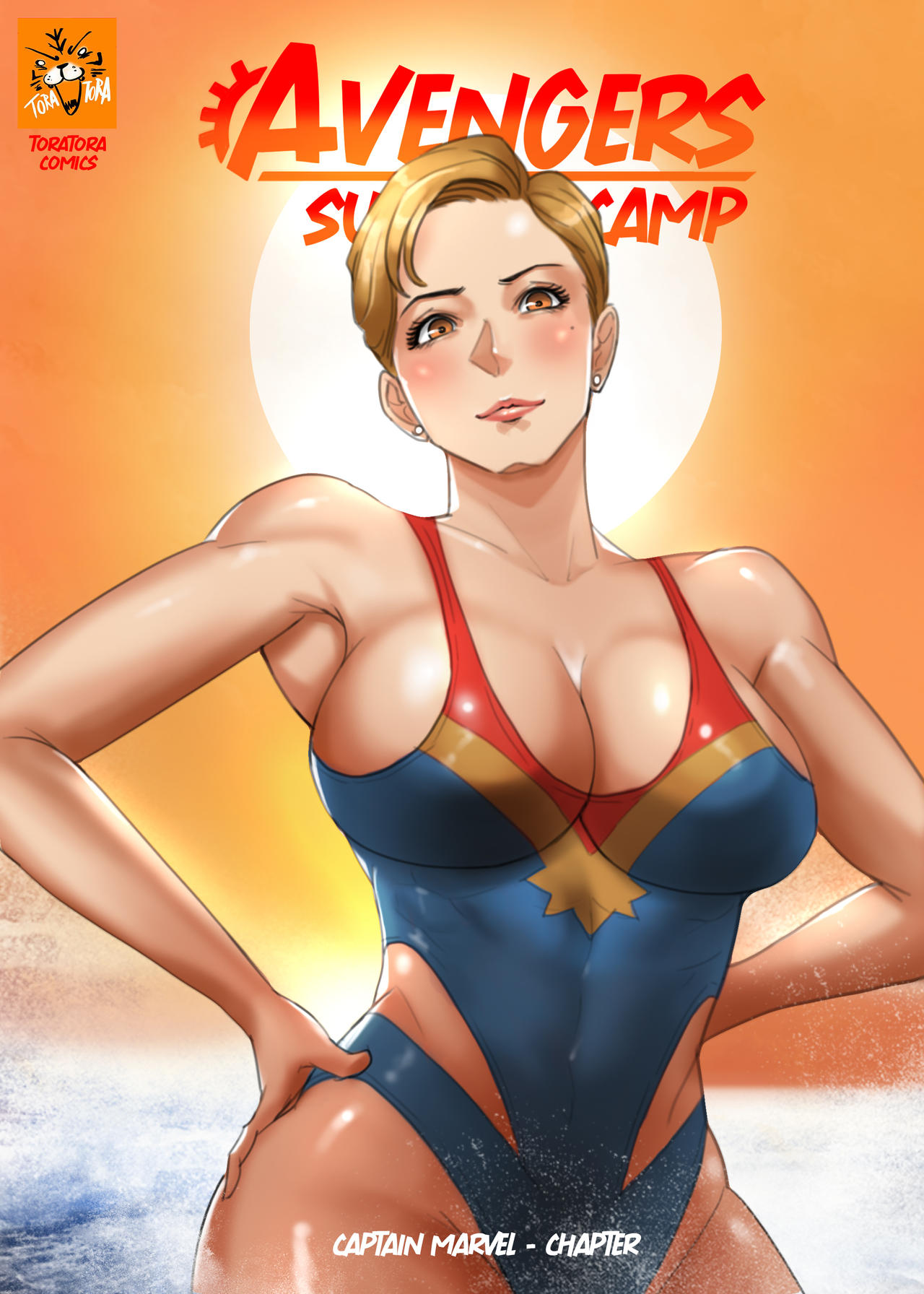 1girls, ass, athletic, athletic female, avengers, big ass, big breasts, blonde female, blonde hair, bottom heavy, breasts, busty, captain marvel, carol danvers, cleavage, comic cover, curvy, digital drawing (artwork), digital media (artwork), eyebrows, eyelashes, eyes, female, female focus, female only, fit, fit female, hair, hips, hourglass figure, huge ass, huge breasts, human, human only, large ass, large breasts, legs, light skin, light-skinned female, lips, marvel, marvel cinematic universe, marvel comics, mature, mature female, muscular, muscular female, short hair, slim, slim waist, solo, thick, thick legs, thick thighs, thighs, top heavy, tora tora, upper body, voluptuous, waist, wide hips