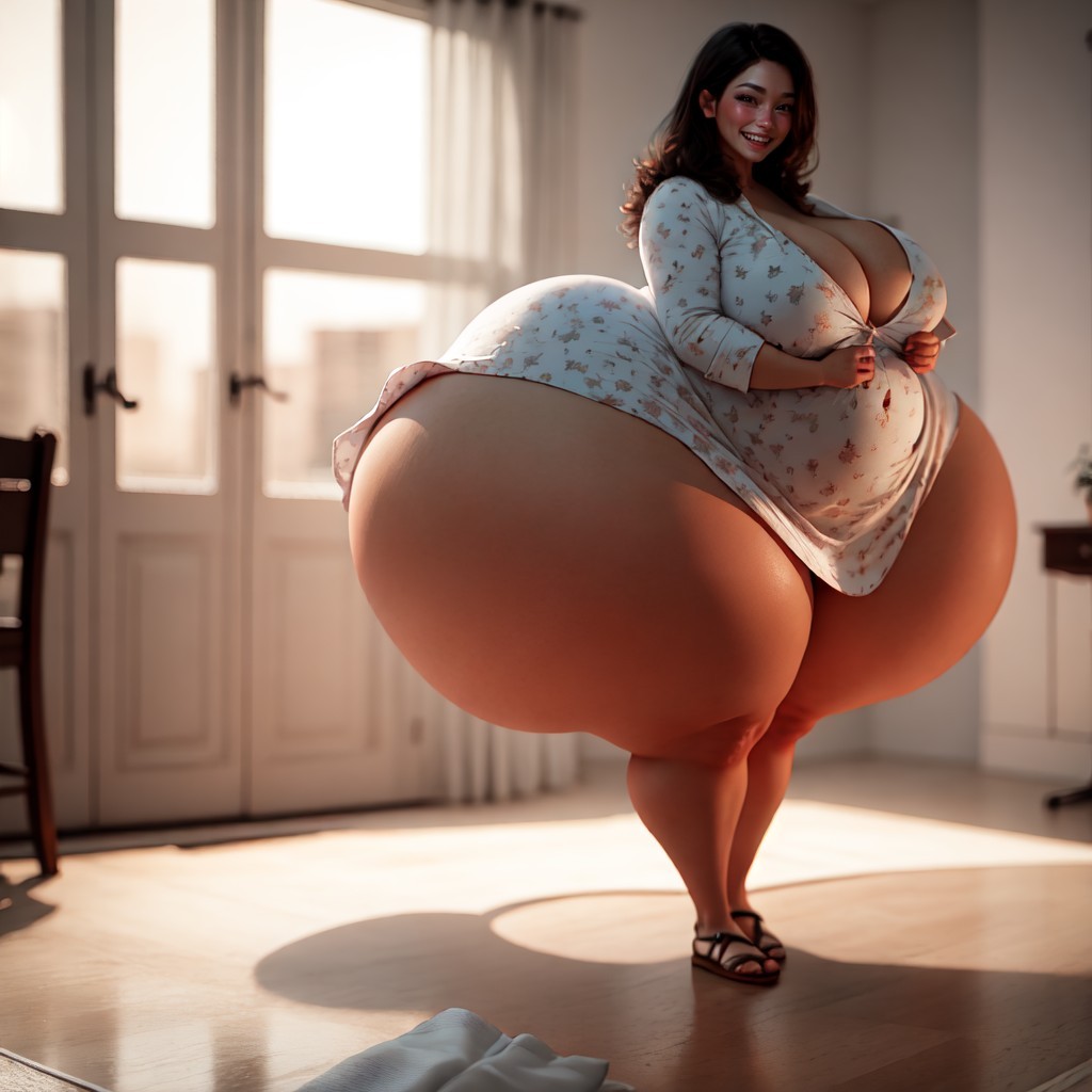 1girls ai_generated ass_bigger_than_body ass_bigger_than_breasts ass_bigger_than_head ass_bigger_than_torso big_breasts bottom_heavy child_bearing_hips chubby_female cleavage hips_wider_than_shoulders hyper hyper_ass hyper_butt hyper_hips hyper_thighs impossible_clothes large_breasts massive_ass meat_wall_(body_type) pear-shaped_body pear-shaped_figure sandals slightly_chubby smile smiling_at_viewer stable_diffusion teapot_(body_type) thick_ass thick_legs thick_thighs thighs thighs_bigger_than_head thighs_bigger_than_torso unrealistic_proportions venus_body wide_hips wide_thighs