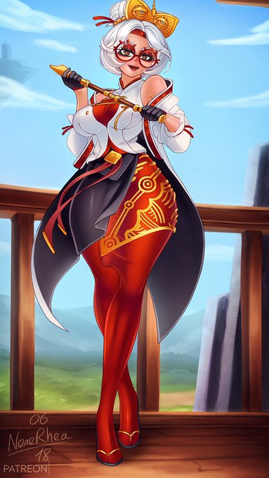 1futa, balls, better version at source, breasts, clothed, clothing, erection, fully clothed, futa only, futanari, glasses, goggles, goggles on head, human, intersex, light skin, light-skinned futa, lowres, nenerhea, penis, purah, purah (tears of the kingdom), sheikah, solo, standing, tears of the kingdom, the legend of zelda, thumbnail, white hair