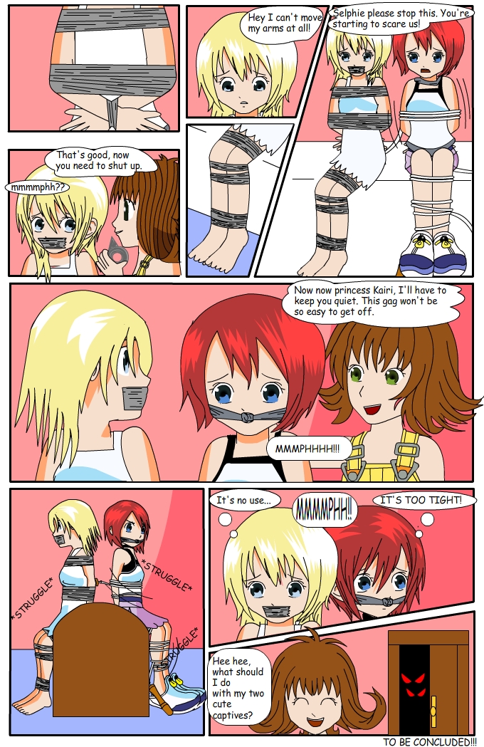 bondage comic disney final_fantasy final_fantasy_viii kairi kingdom_hearts kingdom_hearts_captive_princess namine nobody_(kingdom_hearts) roxas selphie_tilmitt sora square_enix