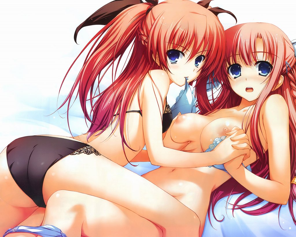 2girls female female_only long_hair multiple_girls tomose_shunsaku yuri