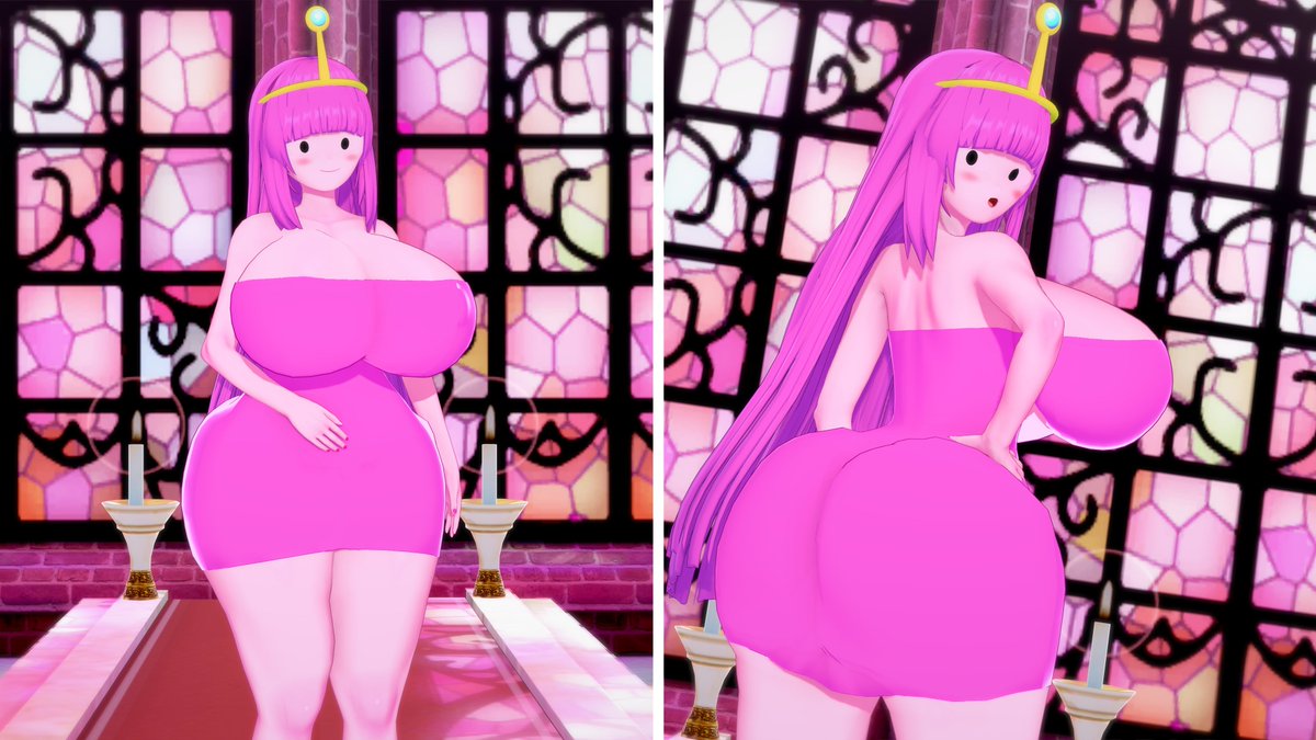 1girls 2023 3d 3d_(artwork) adventure_time albyon ass big_ass big_breasts breasts cleavage curvy curvy_figure dot_eyes female gigantic_breasts hair_ornament hands_on_hips huge_ass huge_breasts koikatsu large_ass large_breasts long_hair mob_face multiple_views pink pink_dress pink_hair pink_skin princess princess_bubblegum royalty solo solo_focus tiara tight_dress wide_hips