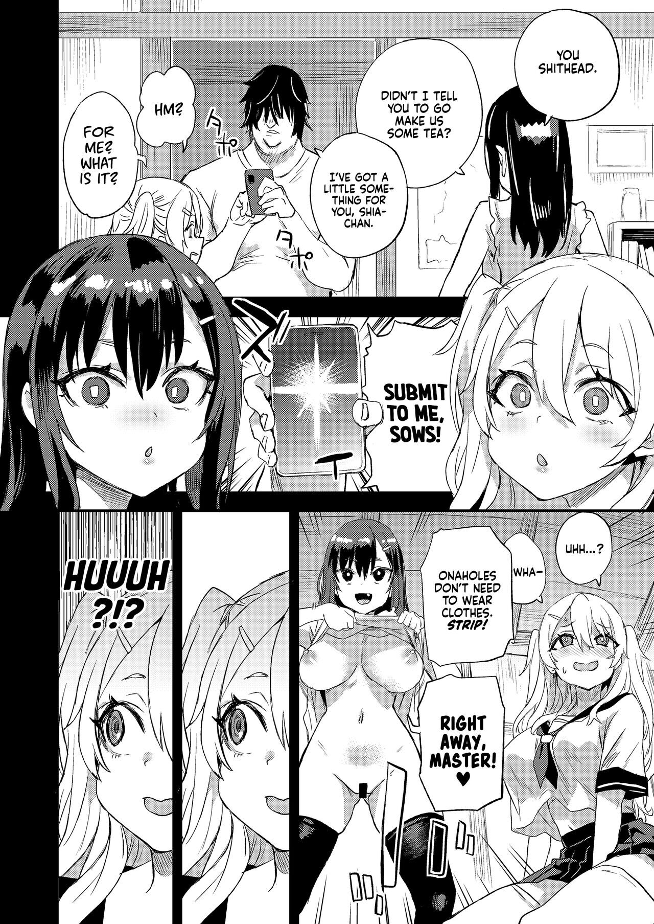 1boy, 2girls, asanagi, blonde hair, brainwashing, censored, comic, crop top, dirty talk, dubious consent, english text, fat male, female, femsub, hair over eyes, hypnosis, imminent rape, imminent sex, incest, japanese, japanese clothes, male, maledom, mind control, monochrome, multiple images, naked, naked female, original, original character, phone, phone screen, school uniform, schoolgirl, shocked, shocked expression, skirt, surprised, surprised expression, tagme, threesome, undressing, worried, worried expression