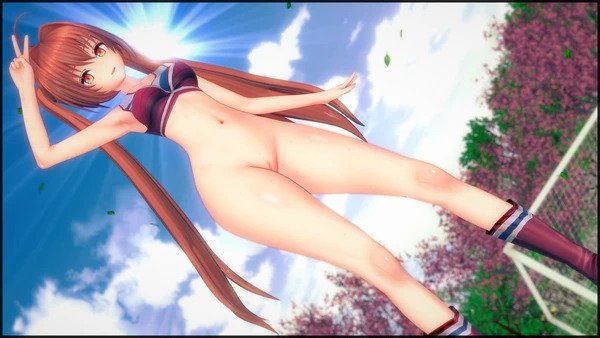 3d belly eiyuu_densetsu estelle_bright koikatsu krebskulm legs navel nude nude_female orange_hair pussy twintails