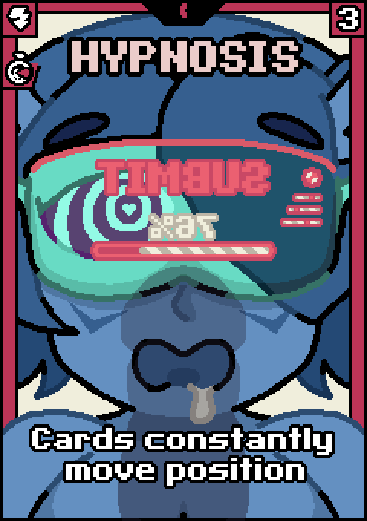 <3_eyes anthro blue_body blue_hair blue_skin bodily_fluids card digital_media_(artwork) drooling english_text eyebrows eyewear female female_focus fish friends_vs_friends game_card genitals glasses hair heart hi_res hypno_eyes hypno_goggles hypnosis marine mind_control nude open_mouth papermoonqueen penis pixel_(artwork) saliva shadow solo text