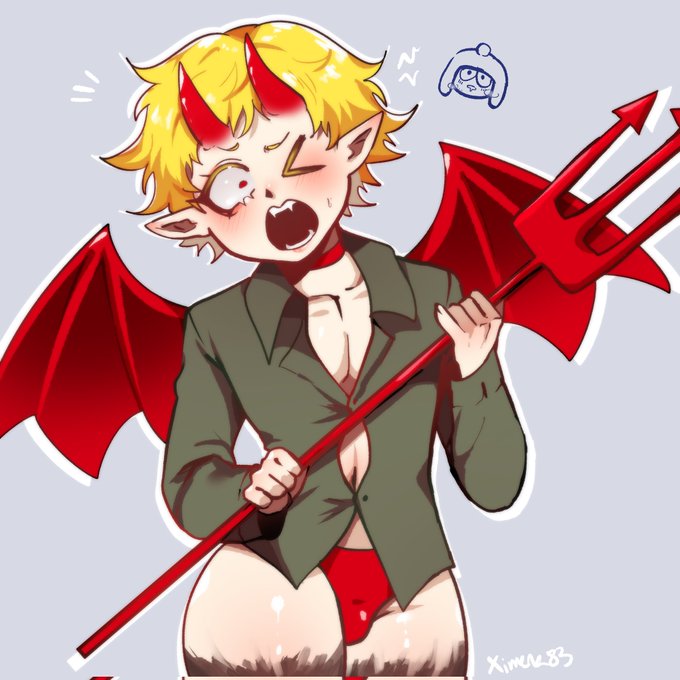 craig_tucker demon demon_horns demon_tail demon_wings holding_object imp_tweek no_pants open_mouth pointy_ears shirt_unbuttoned south_park tweek_tweak wide_eyed ximena83