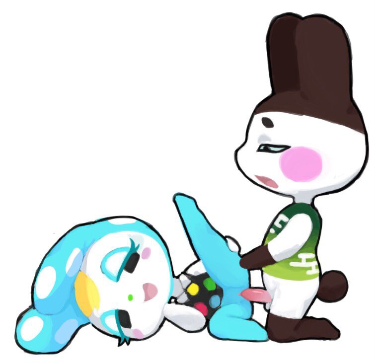 1boy1girl animal_crossing anthro blush cute francine_(animal_crossing) furry genji_(animal_crossing) nintendo one_leg_up penis pussy sex simple_background smile vaginal_penetration vaginal_penetration