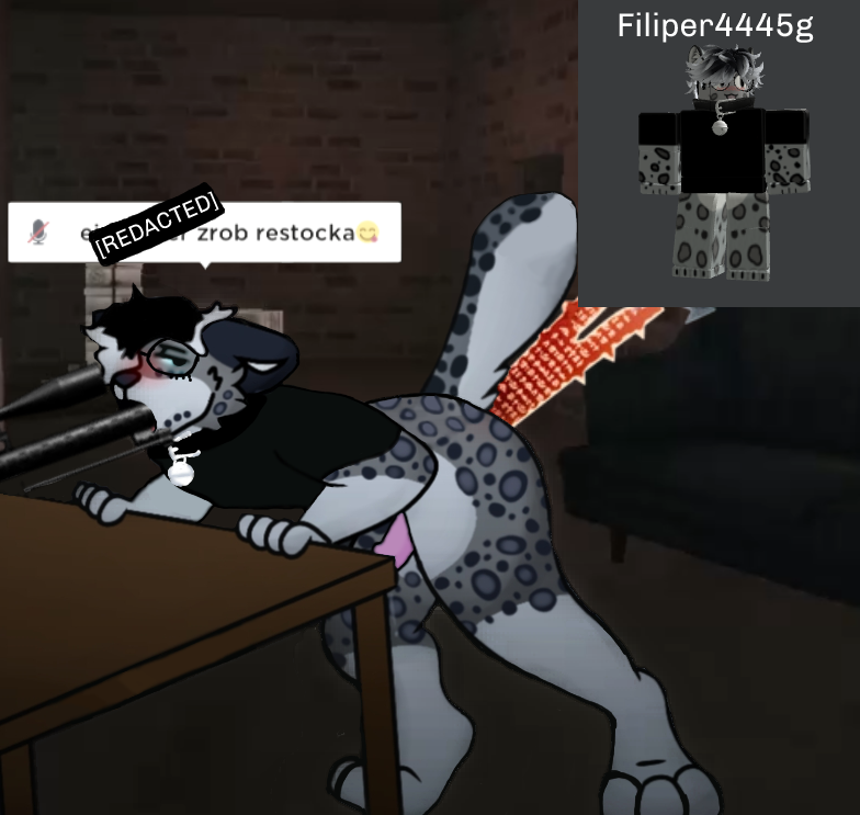 1boy anthro artist_request bottomless criminality filiper4445g furry gay gun leaning_forward penis reference_image roblox roblox_avatar roblox_game robloxian snow_leopard solo source_request tagme