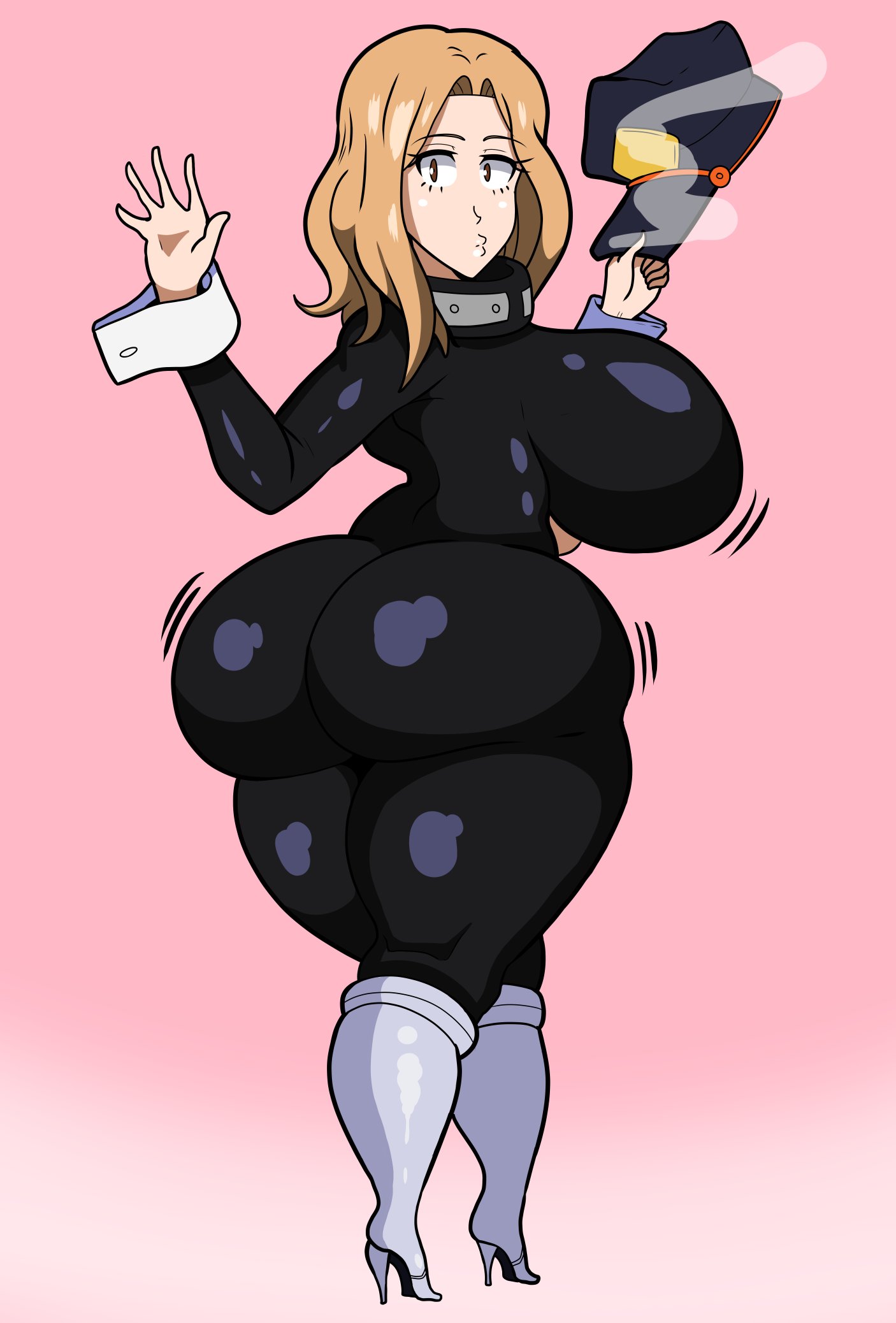 1girls, ass, big ass, big breasts, big butt, boots, breasts, bubble ass, bubble butt, camie utsushimi, fat ass, fat butt, female, high heel boots, high heels, huge ass, huge breasts, huge butt, my hero academia, shingattai, thick ass, thick butt, thick thighs, utsushimi camie