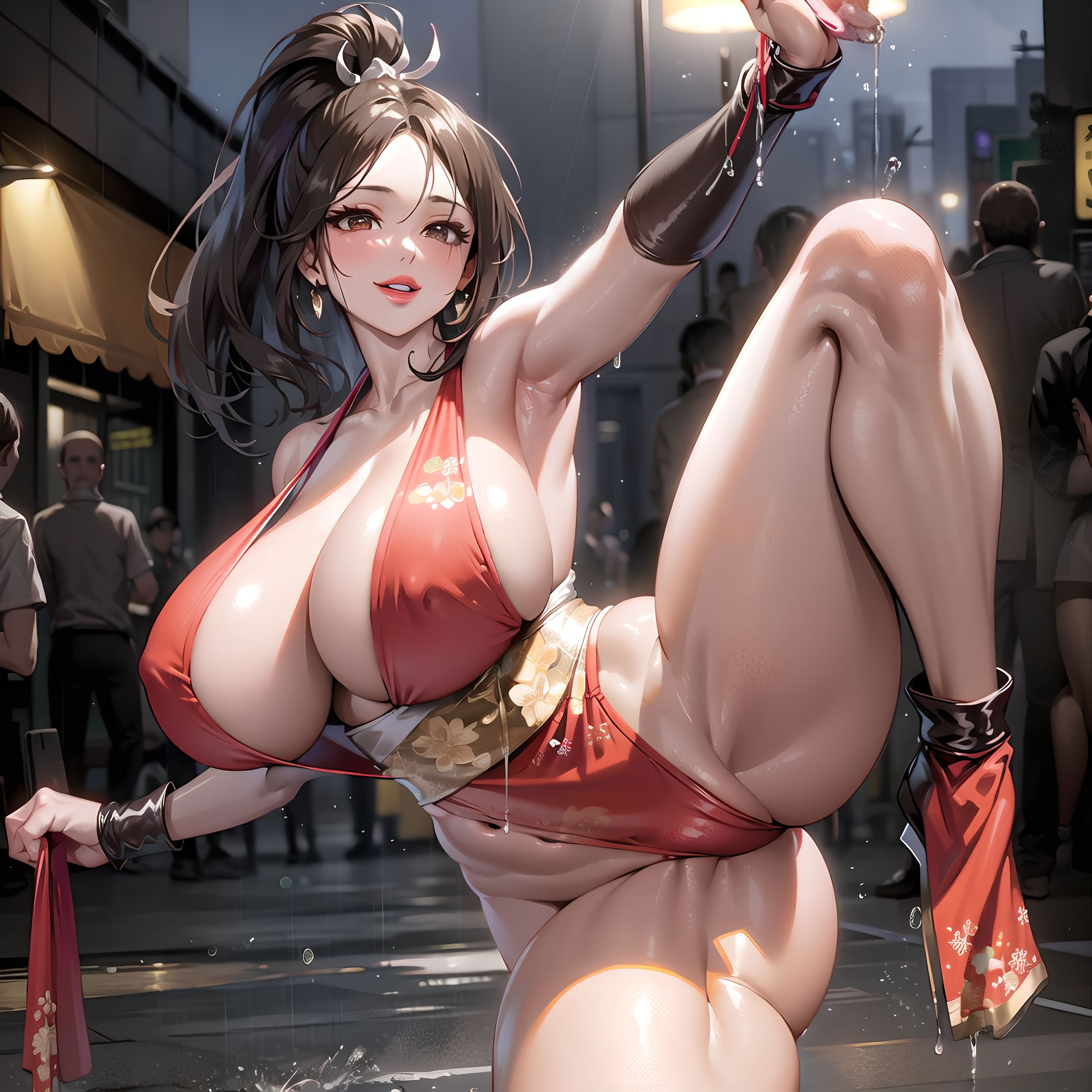 1girls, ai generated, breasts, curvaceous, curvy body, curvy female, fatal fury, female, female focus, female only, hi res, huge breasts, long hair, mai shiranui, seductive look, stable diffusion, voluptuous, voluptuous female
