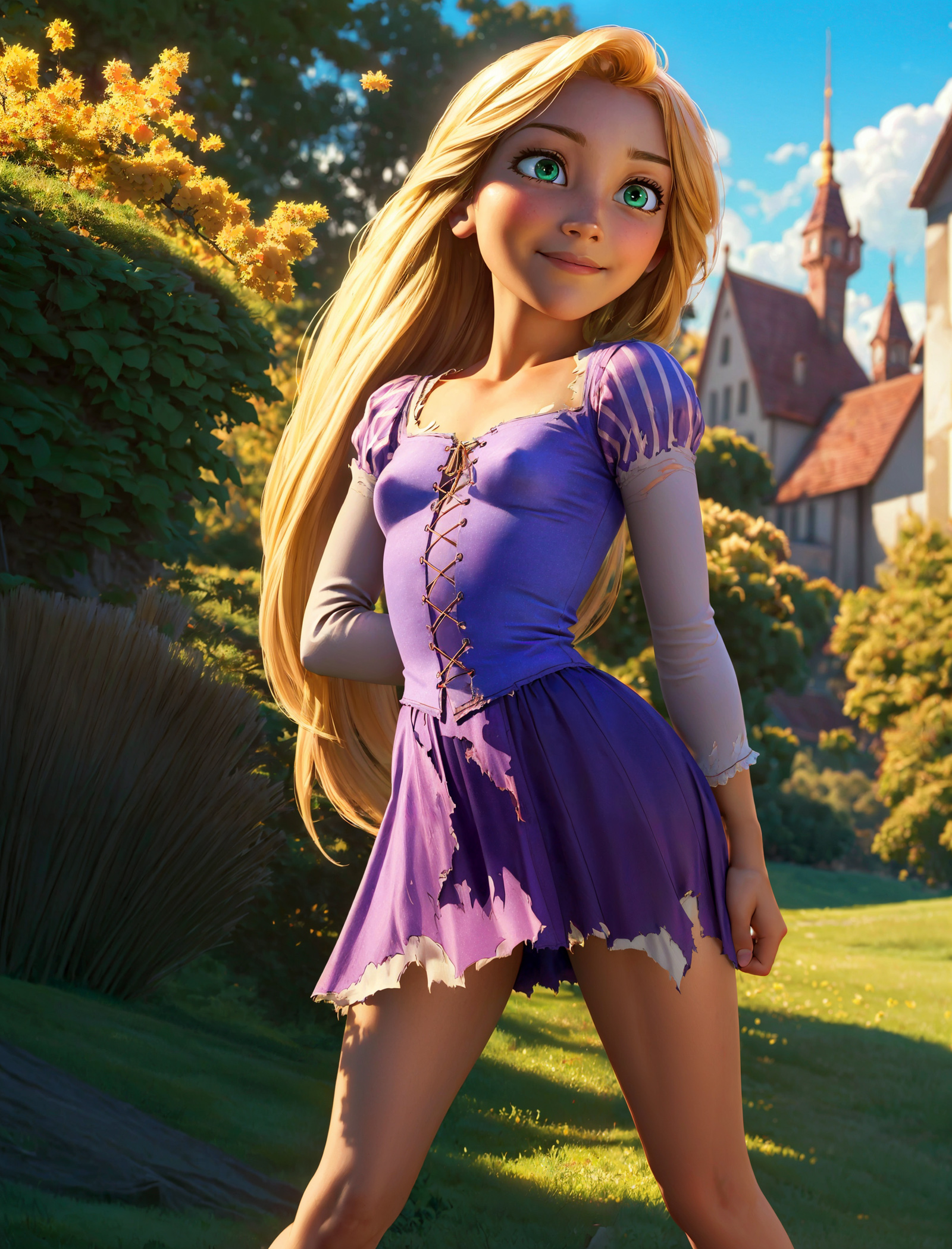 ai generated, disney, female, rapunzel, stable diffusion, tagme, tangled