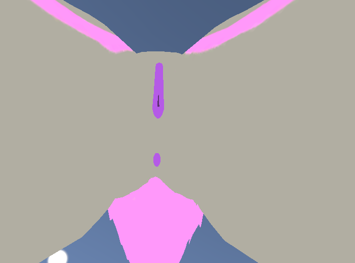 anus avali female furry gray_fur kali_avali looking_up pink_feathers pink_fur purple_anus purple_pussy pussy underfluffies unity viewed_from_below vrchat_avatar