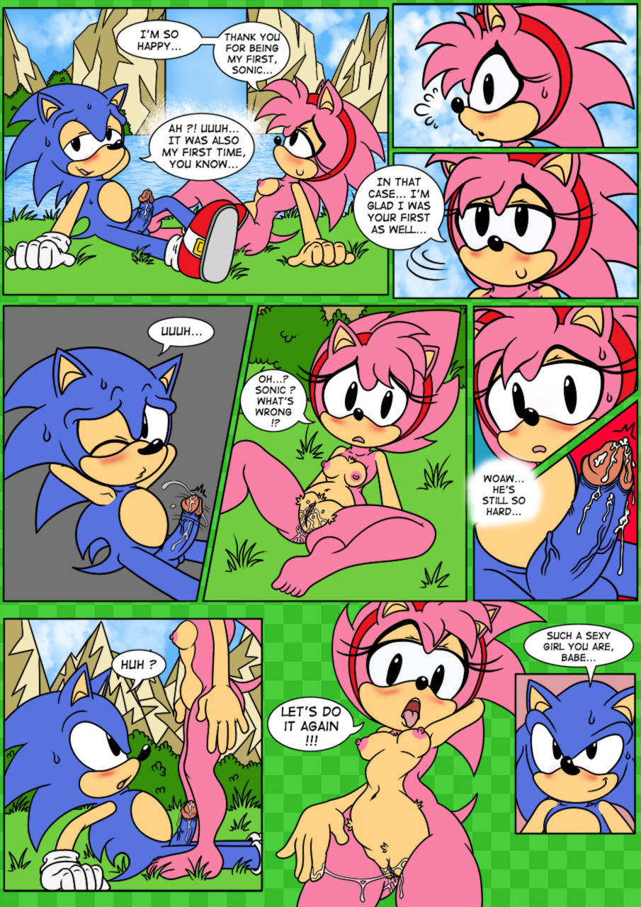 after_sex amy_rose anthro bodily_fluids classic_amy_rose classic_sonic classic_sonic_(universe) comic cum duo erection eulipotyphlan female genital_fluids genitals hedgehog hi_res male male/female mammal nude penis pussy pussy_juice raianonzika sega sonic_(series) sonic_the_hedgehog sonic_the_hedgehog_(series) waterfall