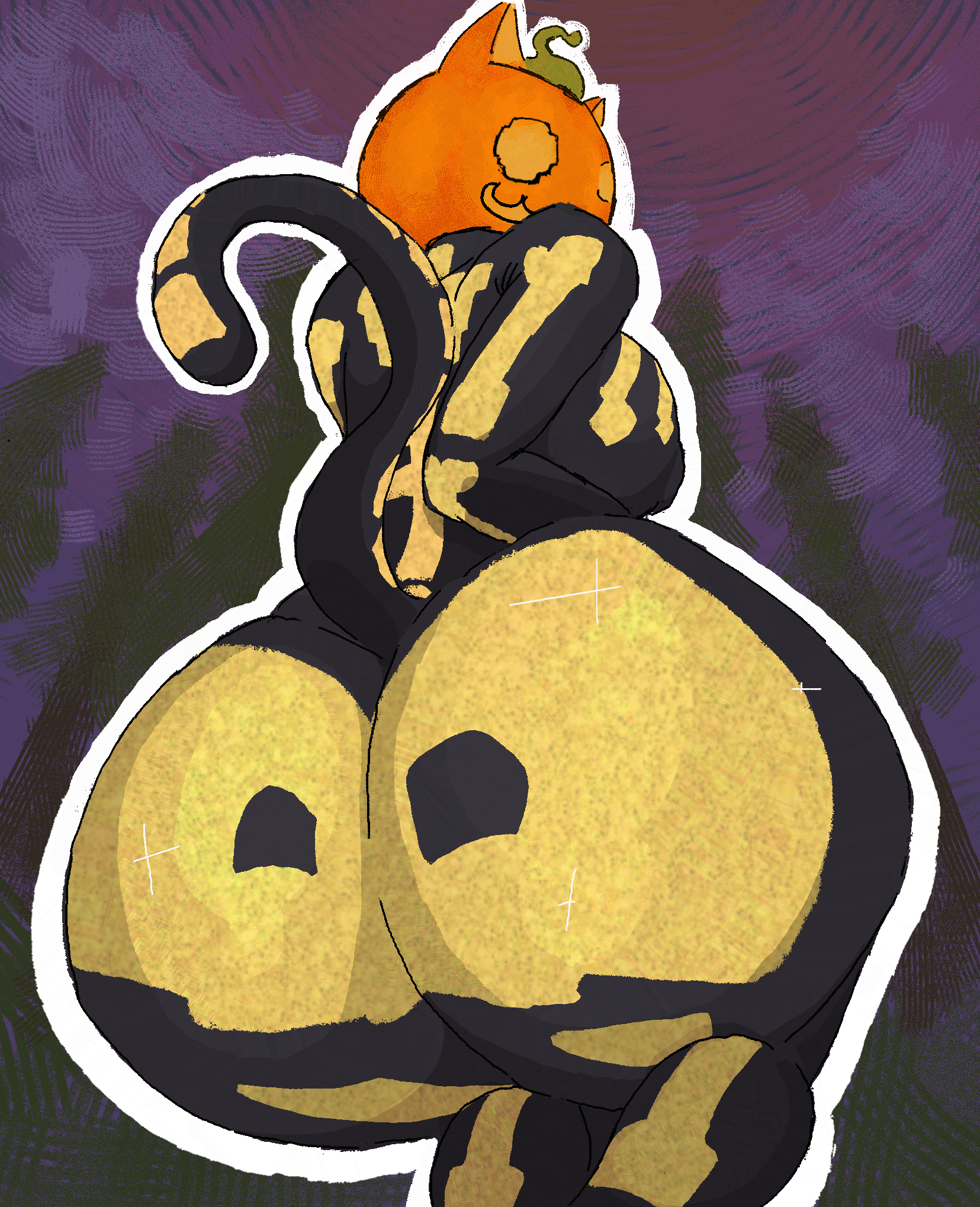 ass focus, ass in face, big ass, big breasts, big butt, big thighs, breasts, costume, female, female focus, female only, fortnite, from behind, furry, furry female, furry only, halloween, halloween costume, helmet, huge ass, huge breasts, huge thighs, jack-o'-lantern, large ass, large breasts, large thighs, looking at viewer, looking back, night, night sky, on knees, outfit, pumpkin, sadda1, skeleton, skin tight, skinsuit, sparkles, spice (fortnite), squatting, tail, tree, trees