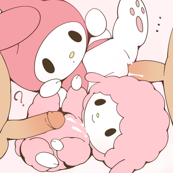 2boys, 2girls, after sex, after vaginal, anthro, cum, cum in pussy, cum inside, cum on body, cute, duo, duo female, duo male, ejaculation, emotionless, emotionless female, emotionless sex, female, female penetrated, hat, hood, hooves, insertion, lagomorph, laying on back, looking at another, male, my melody, my sweet piano, on back, onegai my melody, paws, penis, pussy, question mark, rabbit, rabbit ears, sanrio, sex, sheep, source request, tagme, vagina, vaginal insertion, vaginal penetration, vaginal sex, white body, wool (fur), youjomodoki