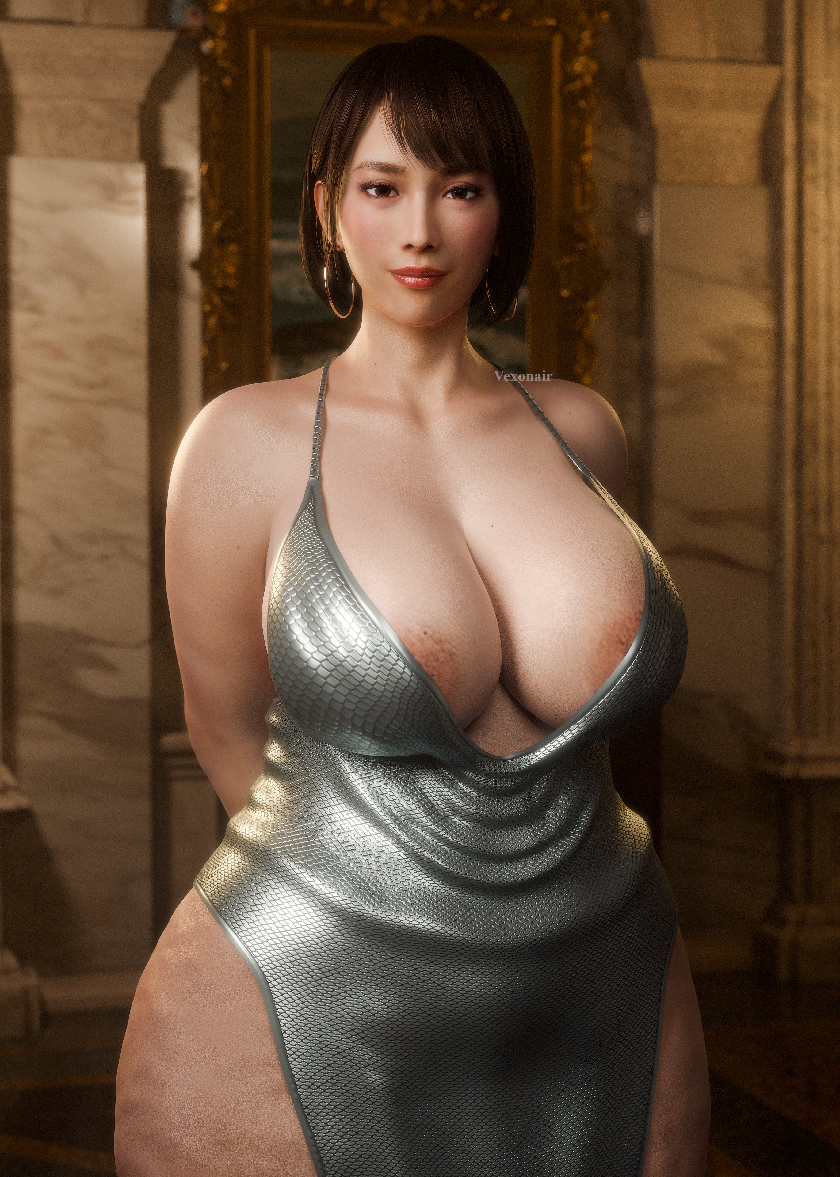 1girls, 3d, 3d (artwork), areola, areola slip, areolae, areolae slip, areolas, asian, asian female, ass, bbw, belly, big areola, big areolae, big areolas, big ass, big belly, big belly bulge, big belly girl, big breasts, big butt, breasts, butt, cellulite, chubby, chubby female, dress, dumptruck ass, dumptruck butt, fat, fat ass, fat butt, fat female, female, ginormous ass, ginormous breasts, ginormous butt, huge areola, huge areolae, huge areolas, huge ass, huge belly, huge belly bulge, huge breasts, huge butt, large areola, large areolae, large areolas, large ass, large belly, large breasts, large butt, light areola, light areolae, like a dragon (series), looking at viewer, massive areola, massive areolae, massive areolas, massive ass, massive breasts, massive butt, overweight, overweight female, paag, ryuu ga gotoku, saeko mukouda, sagging, sagging boobs, sagging breasts, saggy, saggy boobs, saggy breasts, vexonair, watermark, yakuza (series)