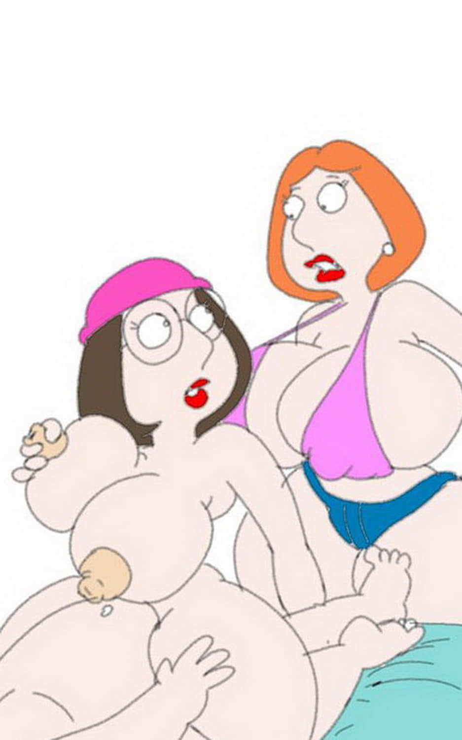 2girls family_guy female_only lois_griffin massive_breasts maxtlat meg_griffin mother_and_daughter multiple_girls