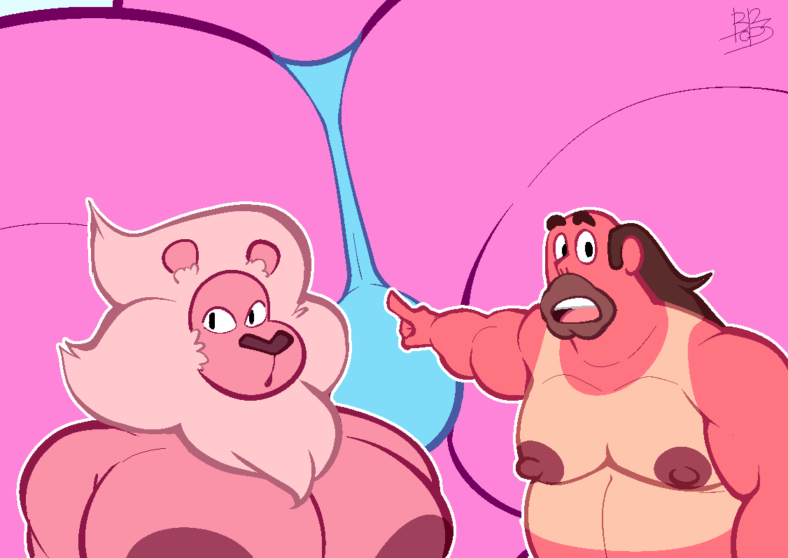 2023 anthro areola ass balls_outline beard big_butt big_pecs bobthetanuki brown_hair bulge cartoon_network eyebrows facial_hair felid fur gay gem_(species) genital_outline gesture greg_universe group hair huge_butt human larger_male lion lion_(steven_universe) male male_only mammal mane meme monster_steven musclegut muscular muscular_male nipples nude open_mouth pantherine pecs pink_body pink_fur pink_nipples pointing red_areola red_body red_nipples red_skin round_ears signature size_difference smaller_male steven_quartz_universe steven_universe suntan tan_line trio