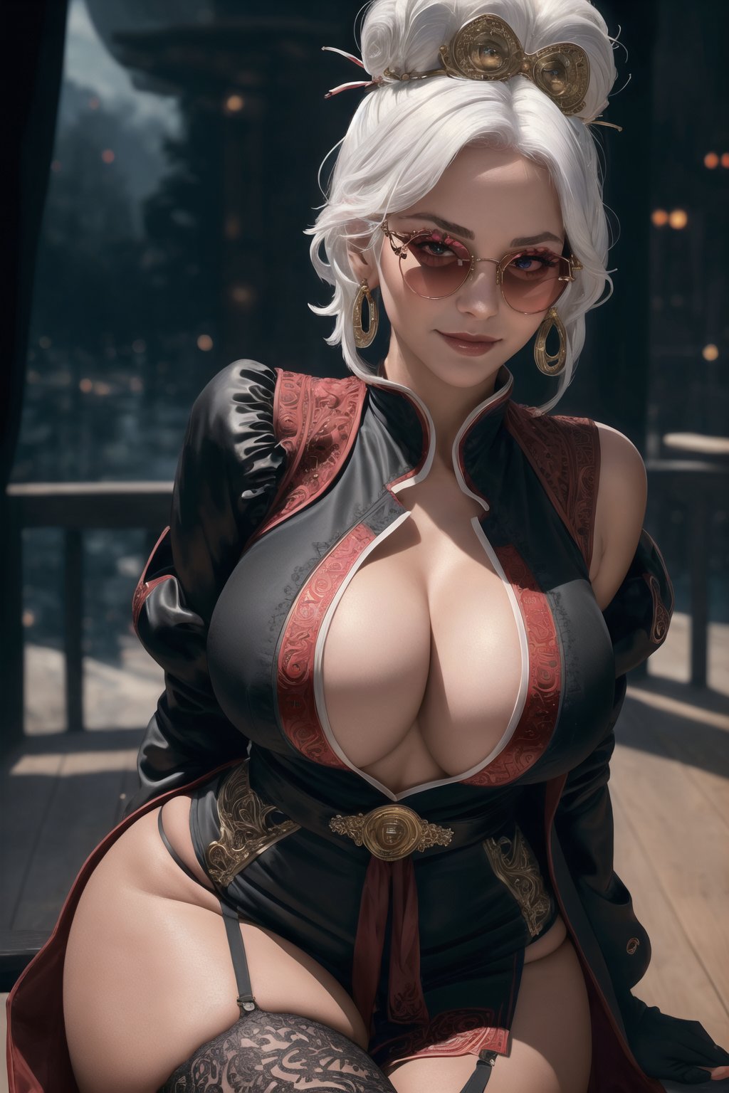 1girls, ai generated, ass, big ass, big breasts, big butt, breasts, female, purah, purah (tears of the kingdom), space o space, stable diffusion, tears of the kingdom, the legend of zelda, white hair