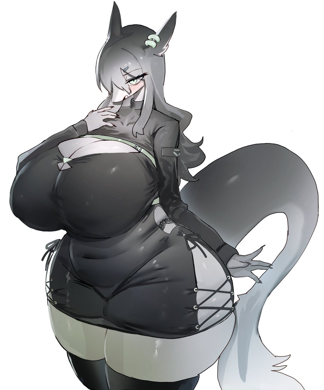big breasts, breasts, female, thick thighs, utterangle, wide hips